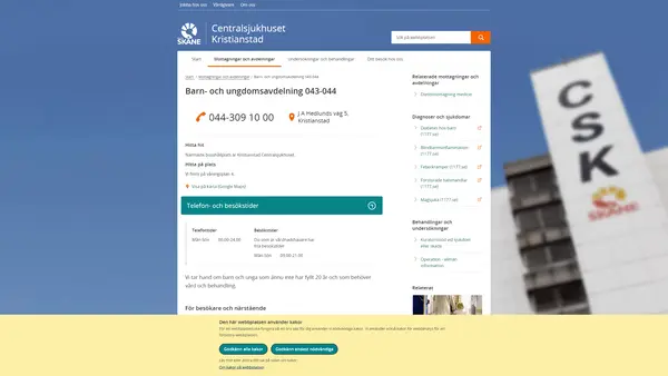 Barn- och ungdomsmedicinavdelning Kristianstad