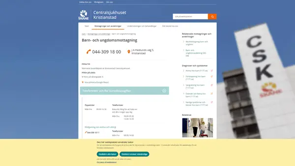Barn- och ungdomsmedicinmottagning Kristianstad