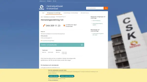 Hematologiavdelning Kristianstad