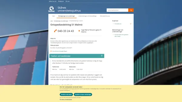 Ortopediavdelning 51 Malmö