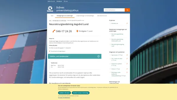 Neurokirurgiavdelning dagvård Lund