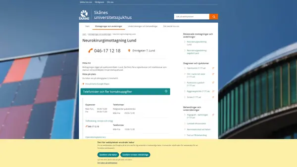 Neurokirurgimottagning Lund