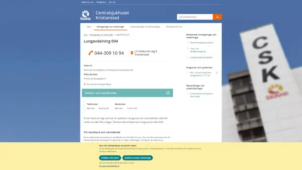 Lungavdelning Kristianstad