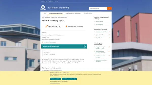 Medicinavdelning hjärta Trelleborg