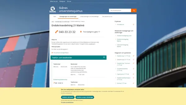 Endokrinologiavdelning Malmö