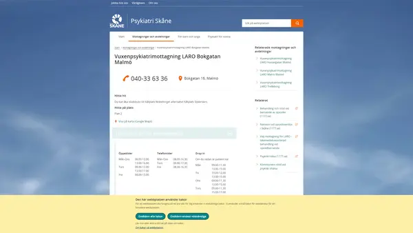 Vuxenpsykiatrimottagning 1 Laro Malmö