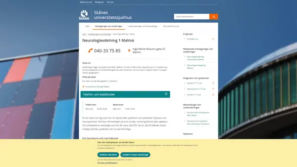 Neurologiavdelning Malmö