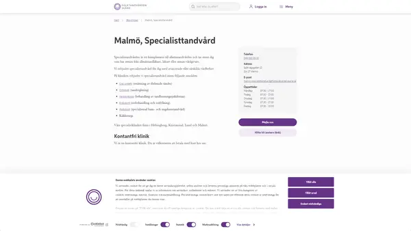 Specialisttandvård Malmö, Folktandvården Skåne AB