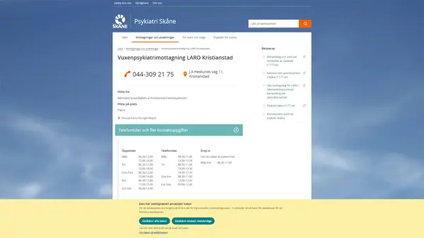 Vuxenpsykiatrimottagning Laro Kristianstad