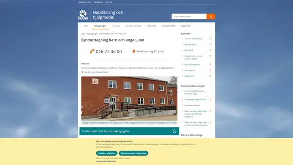 Synmottagning barn och unga Lund, Lund