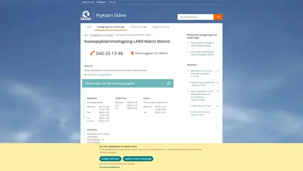 Vuxenpsykiatrimottagning 3 Laro Malmö