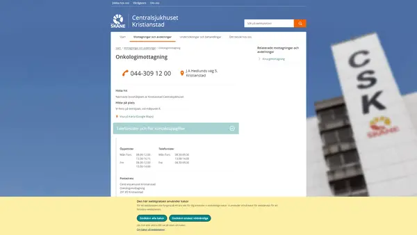 Onkologimottagning Kristianstad