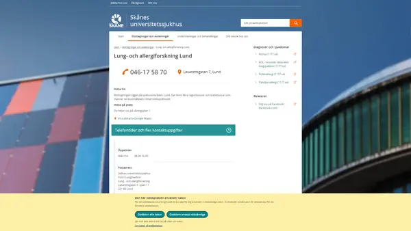 Forskningsmottagning lungsjukvård Lund logotyp