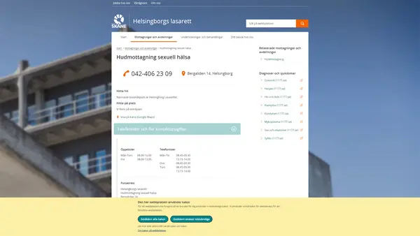 Hudmottagning sexuell hälsa Helsingborg