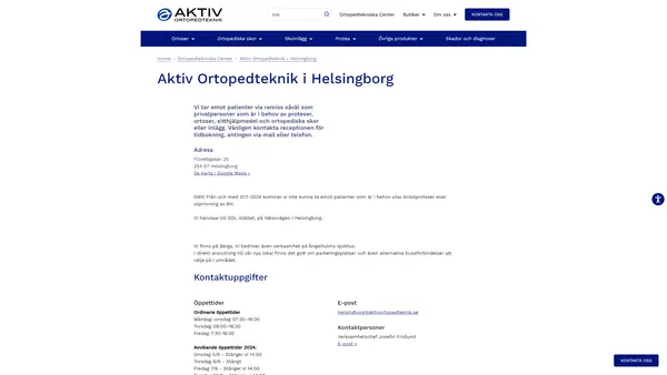Ottobock Care Helsingborg, Helsingborg