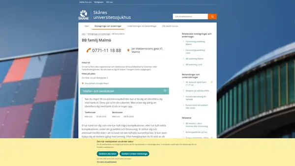 BB-avdelning familj Malmö