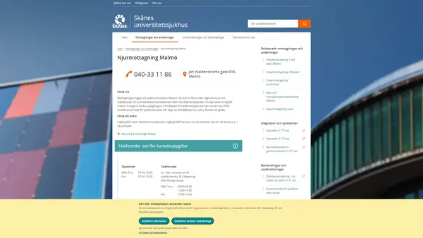 Njurmottagning rehabilitering Malmö