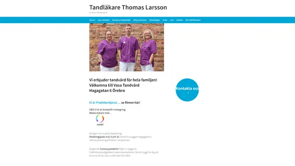 Vasa tandvård Thomas Larsson, Örebro