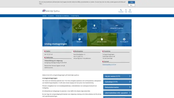 Urologmottagning STS, Södertälje sjukhus