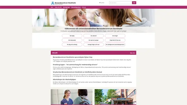 Upplands Väsby beroendemottagning, Beroendecentrum Stockholm