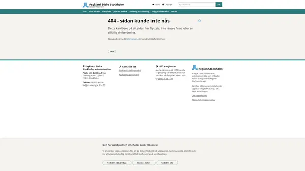 Psykiatrisk specialistmottagning Globen 1, Psykiatri Södra Stockholm