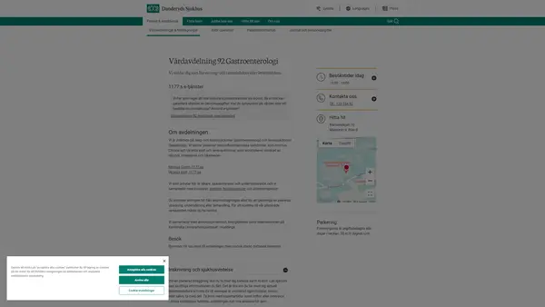 Vårdavdelning 92 Gastroenterologi, Danderyds sjukhus