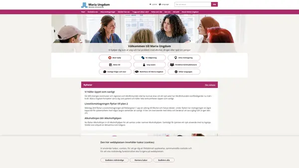 Maria Ungdom Mini-Maria Sigtuna-Märsta, Beroendecentrum Stockholm