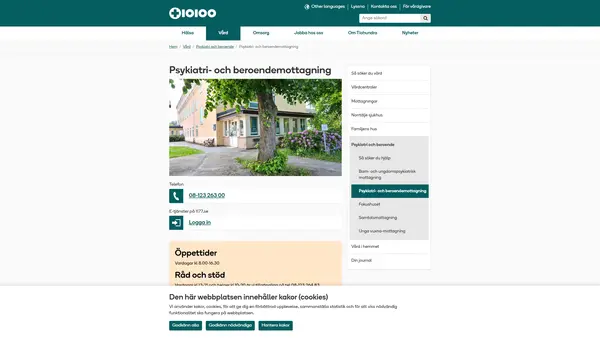 Specialistmottagning psykiatri och beroende, Norrtälje Tiohundra
