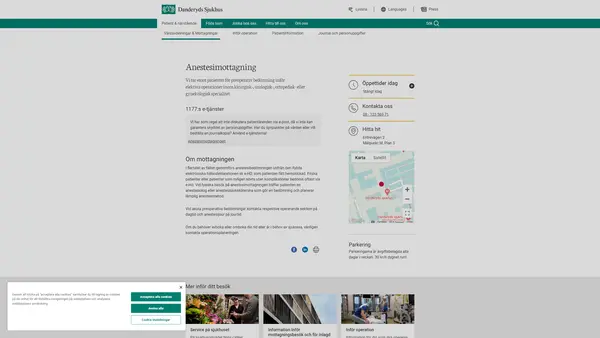 Anestesimottagning DS, Danderyds sjukhus