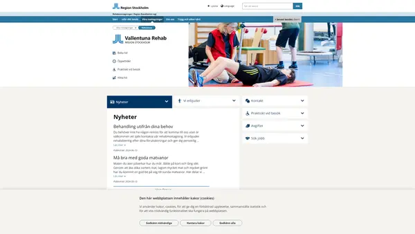 Specialistsjukgymnast inom ortopedi, Vallentuna Rehab