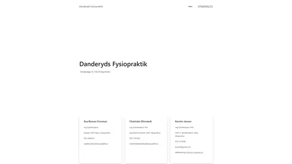 Danderyds Fysiopraktik - Glimstedt Development Spec fysioterapi, Danderyd