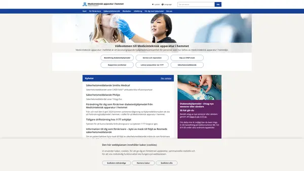Medicinteknisk apparatur i hemmet MAH - Vården