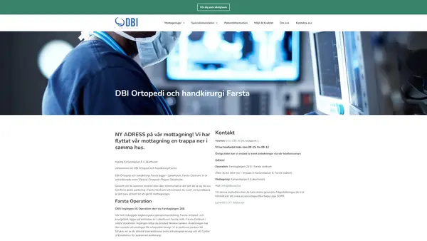 Meliva Ortopedi och handkirurgi Farsta, Meliva DBI AB