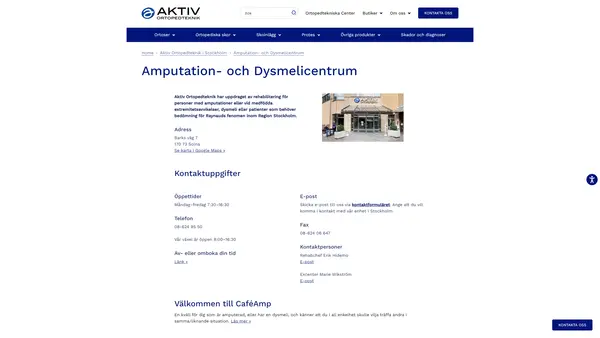 Ottobock Care Amputations- och Dysmelicentrum Bergshamra, Solna