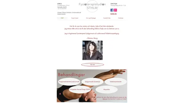 Fysioterapistudion - Martinas sjukgymnastik, Stockholm
