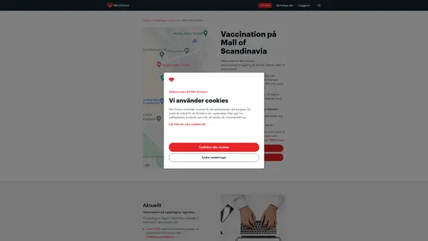 Min Doktor Vaccin Apoteket Hjärtat Solna Mall of Scandinavia