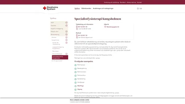 Specialistfysioterapi Kungsholmen, Stiftelsen Stockholms Sjukhem
