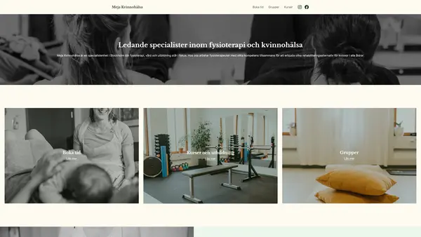 Meja Kvinnohälsa - Emma Regberg Specialiserad fysioterapi, Farsta