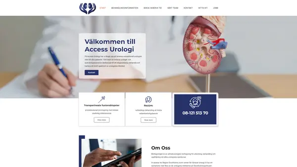 Access Urologi dagkirurgi slutenvård, Solna