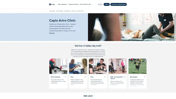 Capio Artro Clinic Rehab Sophiahemmet - Fredrik Cederlöf, Östermalm