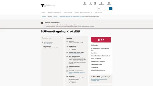BUP-mottagning Krokslätt, Mölndal