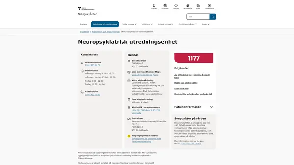 Psykiatrisk utredningsenhet  Uddevalla sjukhus, Uddevalla