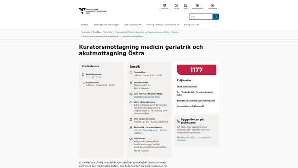 Kuratorsmottagning 1 Östra, Göteborg