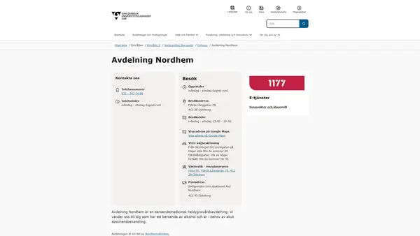 Avdelning Nordhem, Göteborg