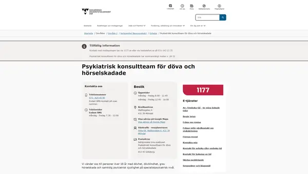 Psykiatriskt konsultteam för döva och hörselskadade, Mölndal