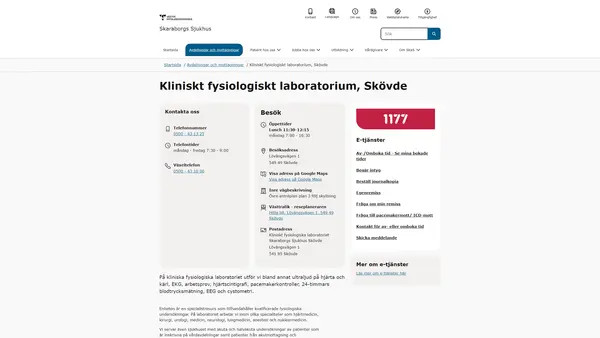 Klinisk fysiologimottagning, Skövde