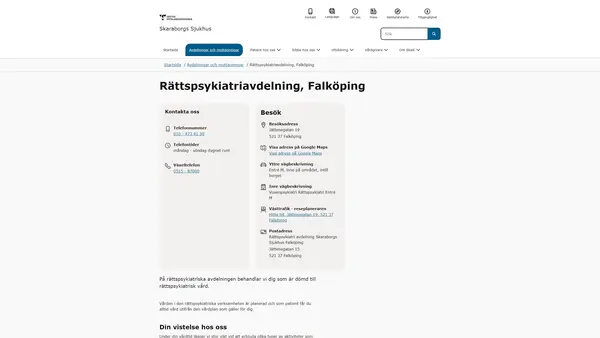Rättspsykiatri avdelning 1, Falköping