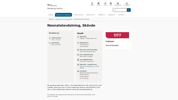 Neonatalavdelning, Skövde