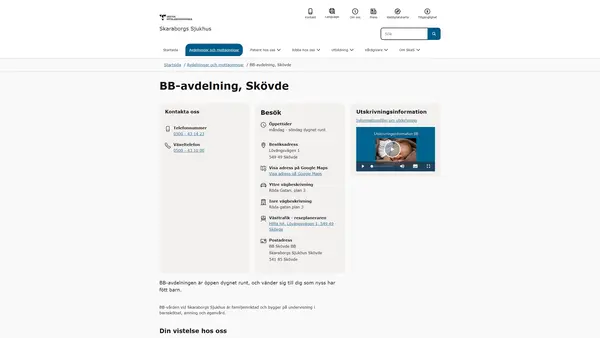 BB- och gynekologiavdelning, Skövde