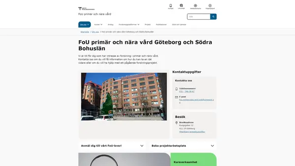 FoU primär och nära vård Göteborg och Södra Bohuslän, Göteborg